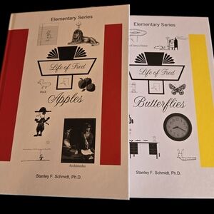 Life of Fred Apples & Butterflies Elementary Series Books - Red & Yellow Covers